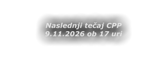 Naslednji tečaj CPP 9.11.2026 ob 17 uri